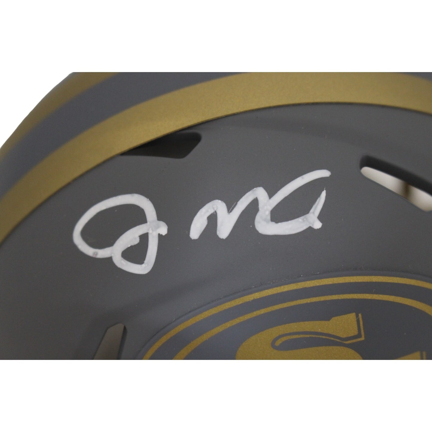 Joe Montana Signed San Francisco 49ers Slate Mini Helmet