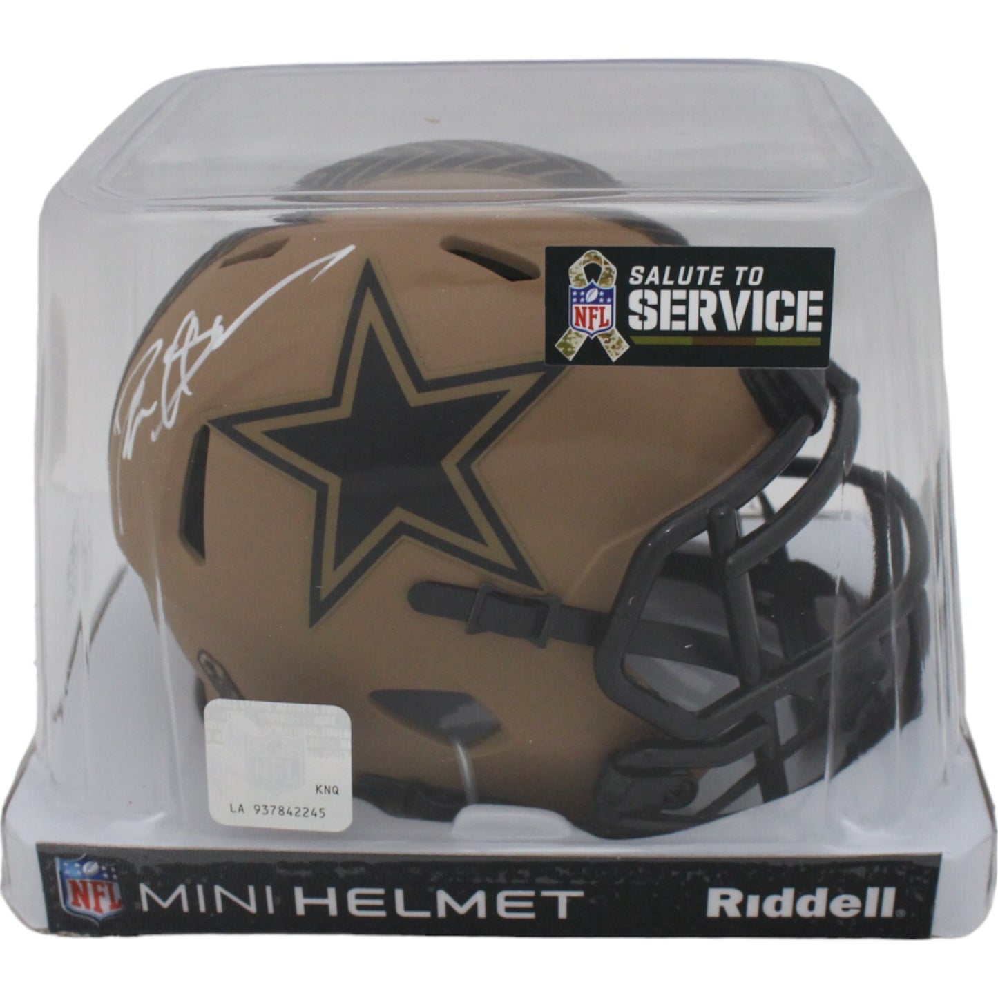 Deion Sanders Dallas Cowboys 2023 Salute to Service Mini Helmet Beckett COA