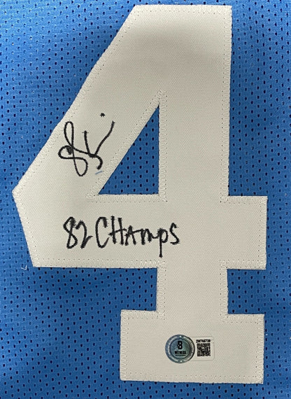 Sam Perkins Signed North Carolina UNC Custom Basketball Jersey (82 Champs)