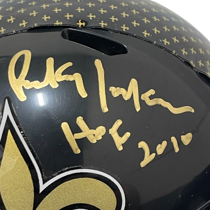 Rickey Jackson Signed New Orleans Saints Alternate Black Mini Helmet HOF 2010
