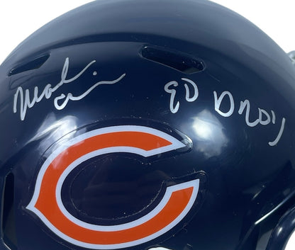 Mark Carrier Chicago Bears Signed Speed Mini Helmet '90 DROY Beckett