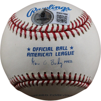 Rod Carew Signed California Angels Official American League Baseball