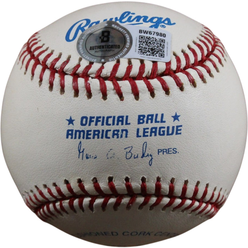 Rod Carew Signed California Angels Official American League Baseball