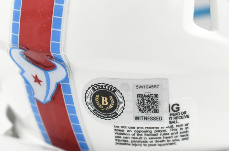 Kayshon Boutte Signed Houston Texans Rivalries Mini Helmet
