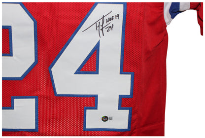 Ty Law Signed New England Patriots Red Custom Jersey Beckett Authentication