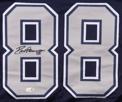 Drew Pearson Autographed Dallas Cowboys Dark Blue Custom Jersey