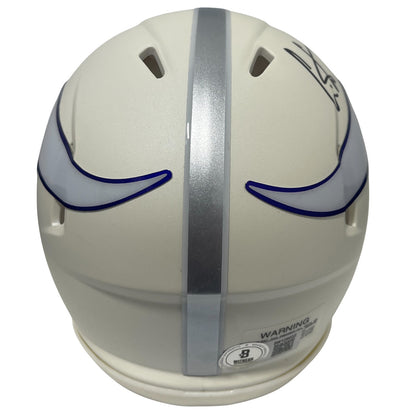 Cris Carter Signed Minnesota Vikings Alternate White Mini Helmet
