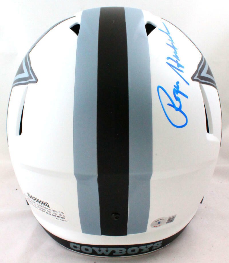 Roger Staubach Signed Dallas Cowboys Lunar Speed Full Size Helmet