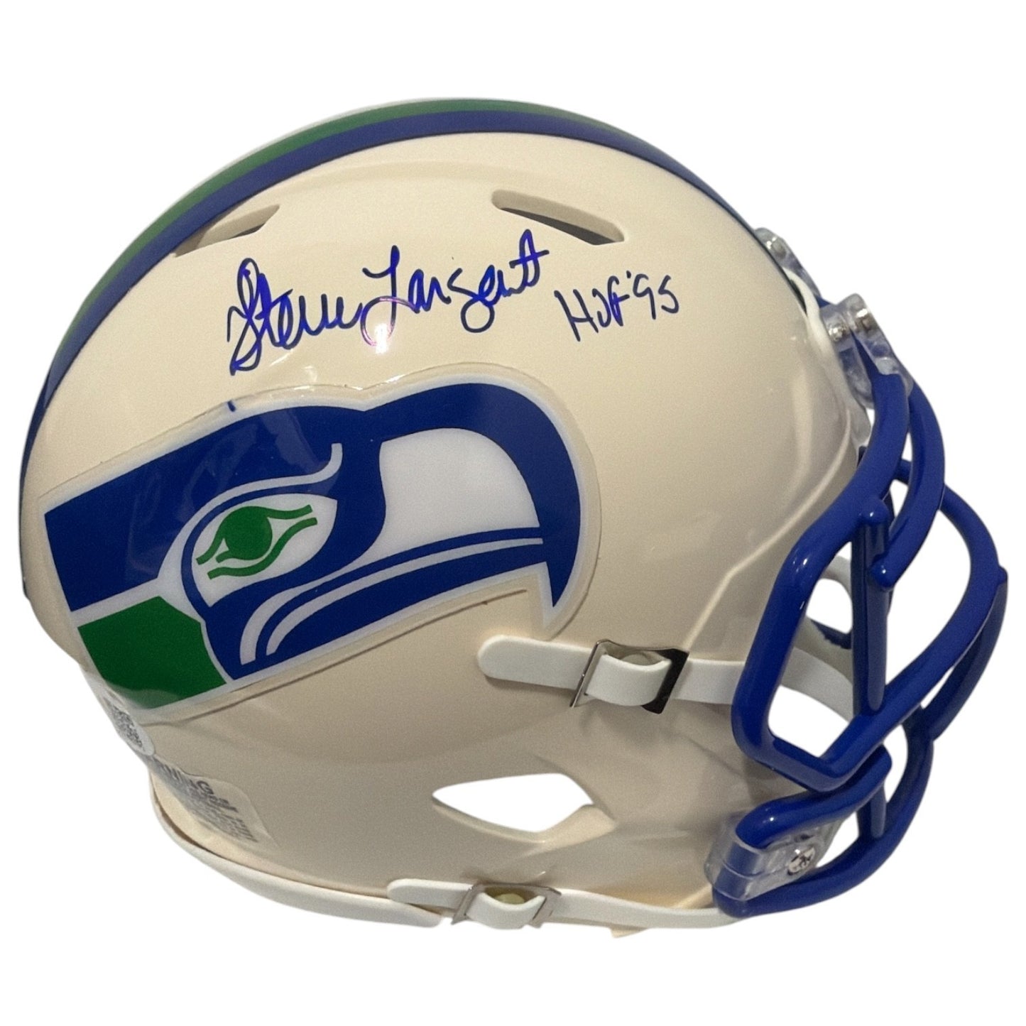 Steve Largent Signed Seattle Seahawks Retro Mini Helmet