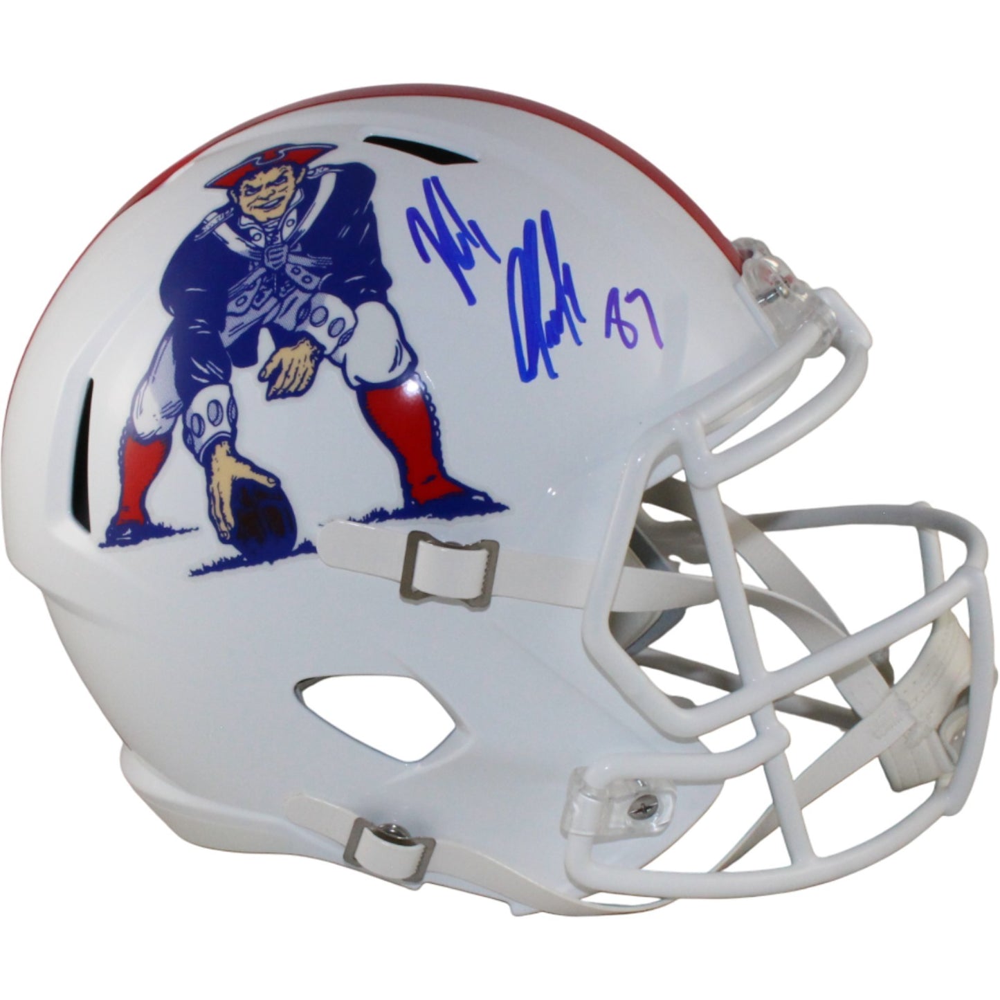 Rob Gronkowski New England Patriots Signed Full Size Throwback Replica Helmet