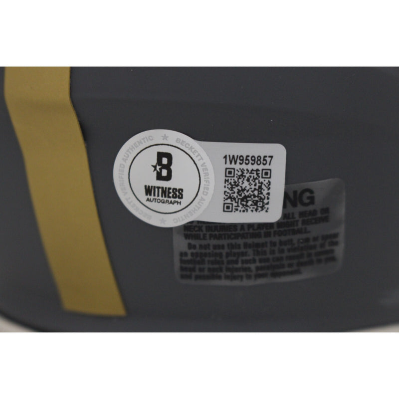 Troy Polamalu Pittsburgh Steelers Autographed Slate Mini Helmet