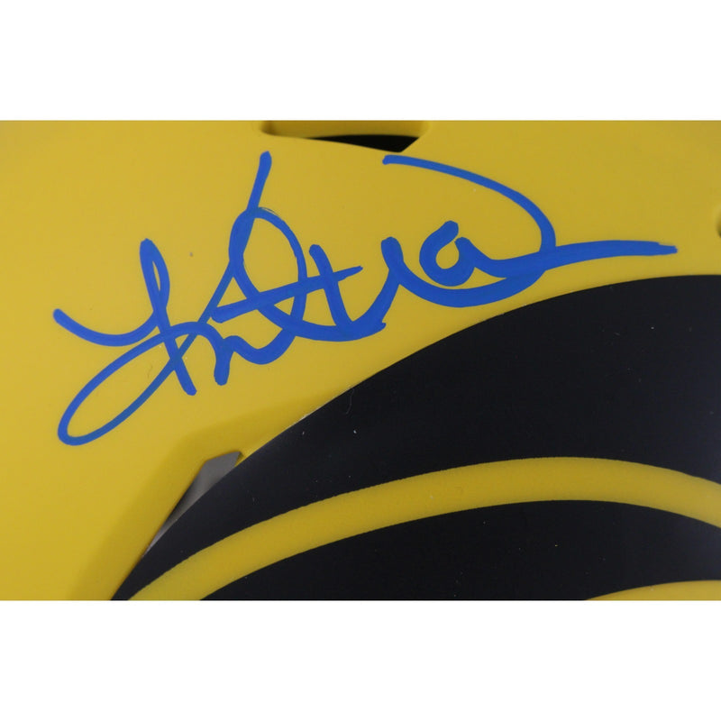 Kurt Warner Signed Los Angeles Rams Rave Mini Helmet Beckett Witnessed