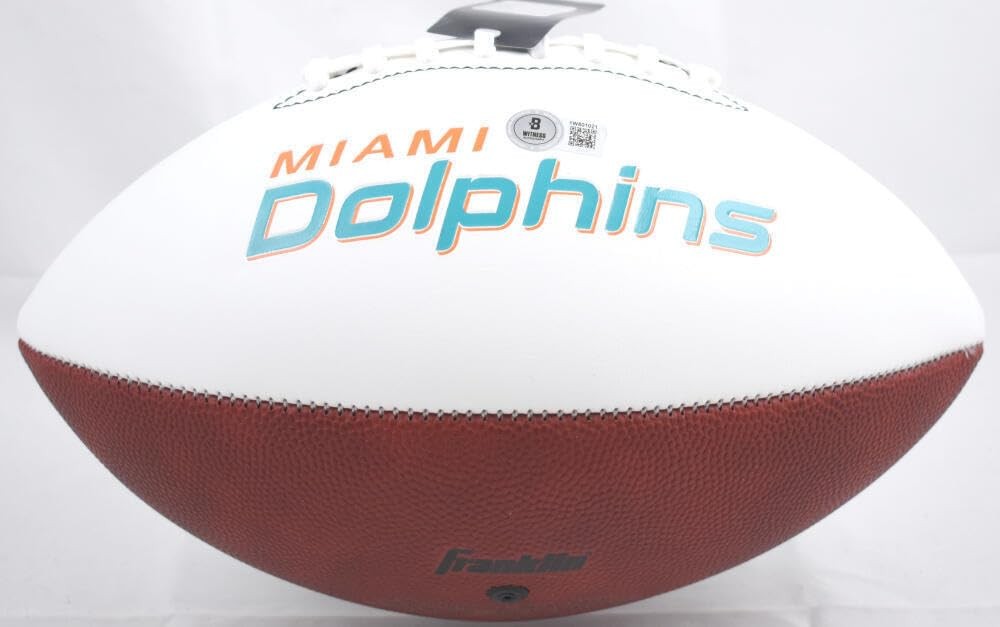 Tyreek Hill Autographed Miami Dolphins Logo Football - Black