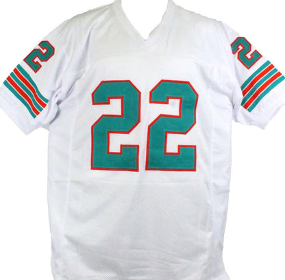 Mercury Morris Signed White Custom Jersey - SB Champs Inscription