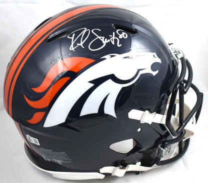 Rod Smith Signed Denver Broncos Full Size Speed Authentic Helmet - White