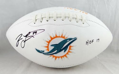 Jason Taylor Autographed Miami Dolphins Logo Football with HOF Inscription