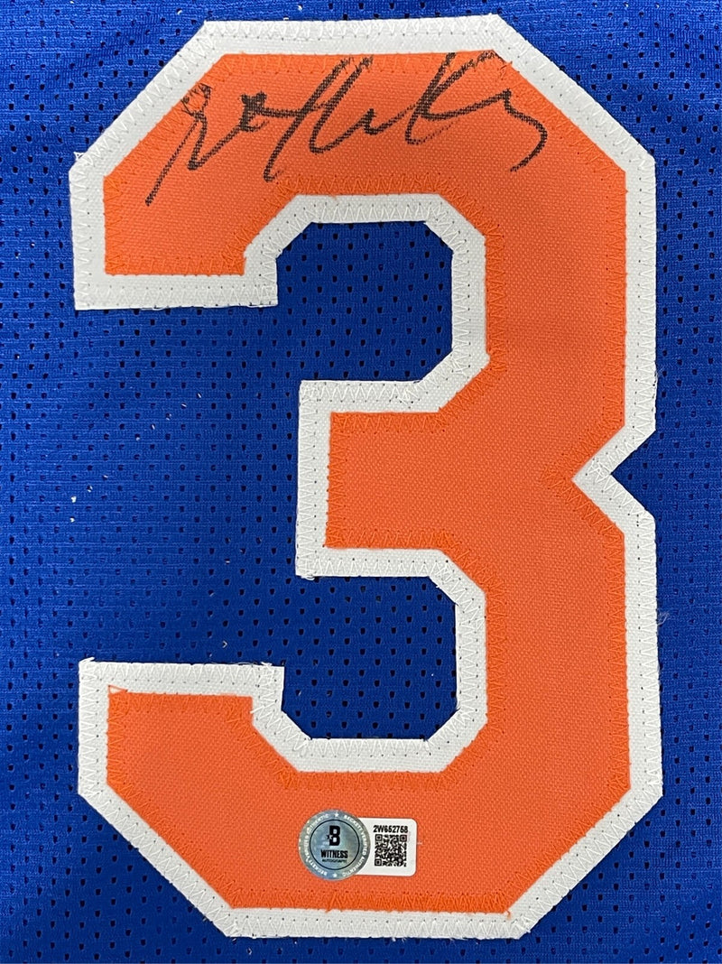 Stephon Marbury Signed New York Knicks Custom Blue Jersey (BAS COA)