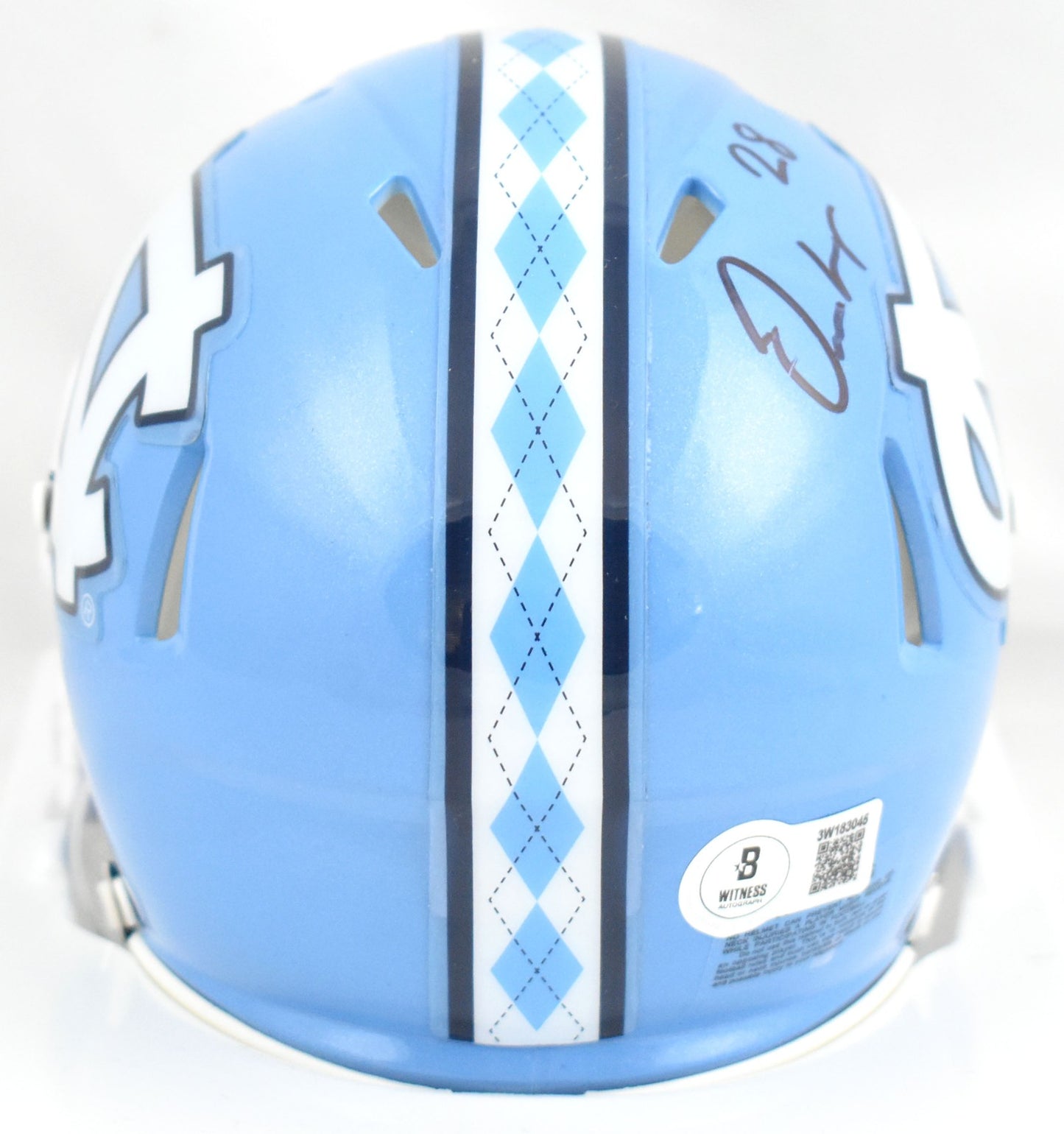 Omarion Hampton Signed North Carolina Tar Heels Speed Mini Helmet