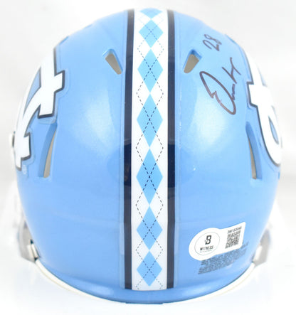 Omarion Hampton Signed North Carolina Tar Heels Speed Mini Helmet