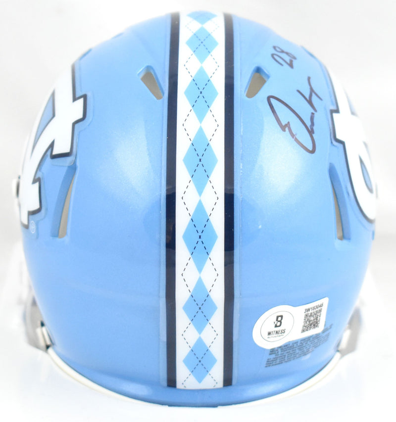 Omarion Hampton Signed North Carolina Tar Heels Speed Mini Helmet