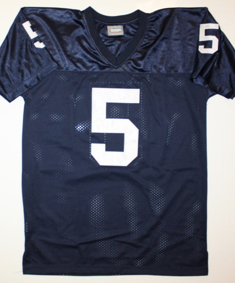 Paul Hornung Signed Navy Blue College Style Jersey - 56 HT Inscription