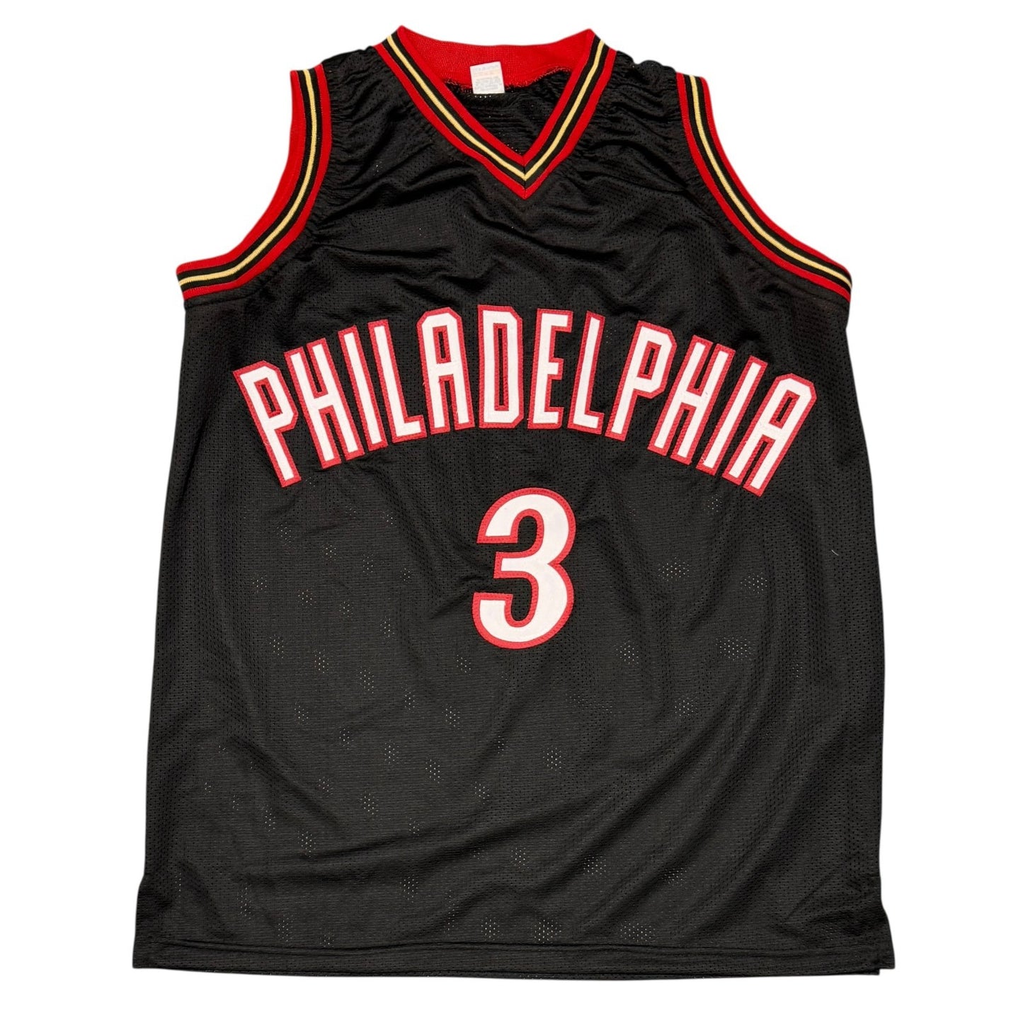 Allen Iverson Signed Philadelphia 76ers Custom Basketball Jersey (Beckett)