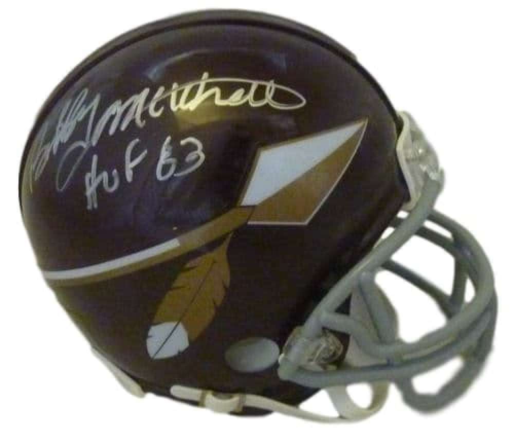 Bobby Mitchell Washington Redskins Autographed Throwback Mini Helmet