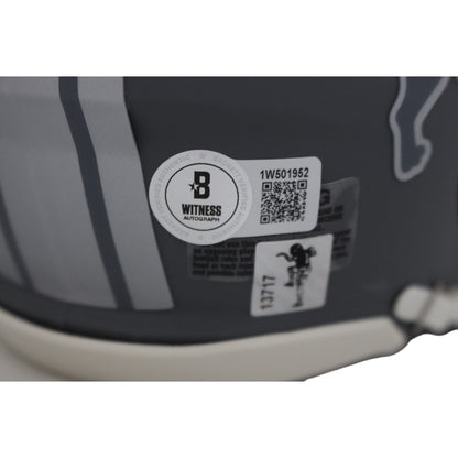 Jameson Williams Detroit Lions Signed Slate Mini Helmet