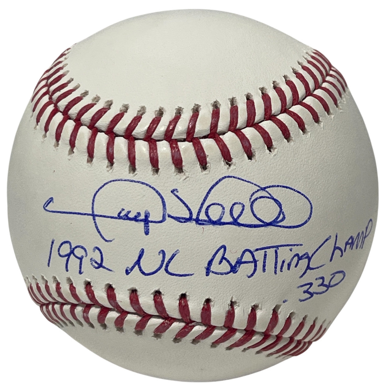 Gary Sheffield Signed ROMLB Baseball Batting Champ Inscription BAS COA