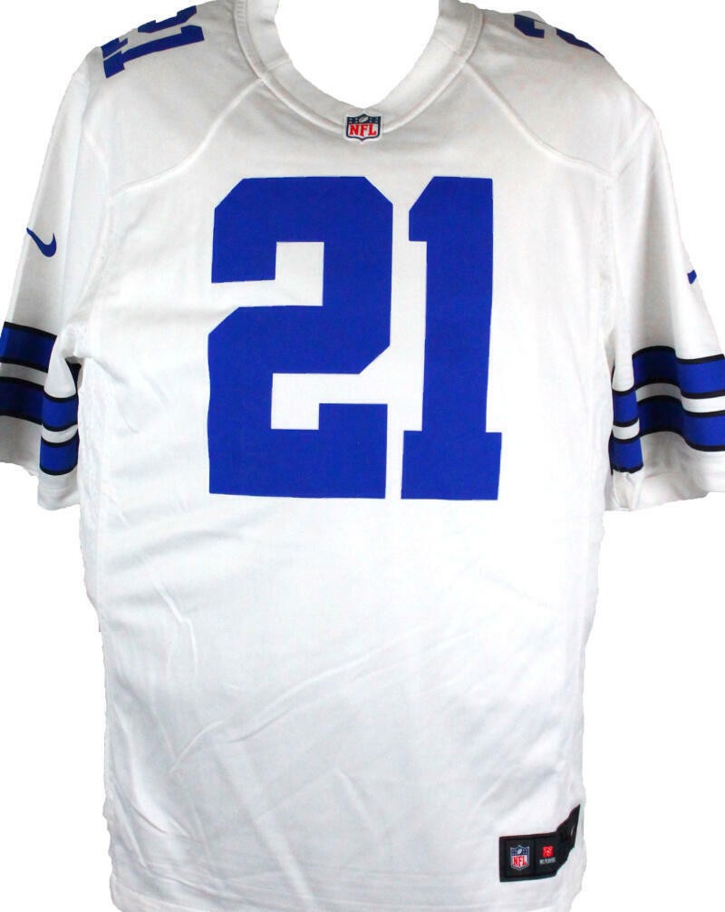 Ezekiel Elliott Signed Dallas Cowboys White Nike Game Jersey