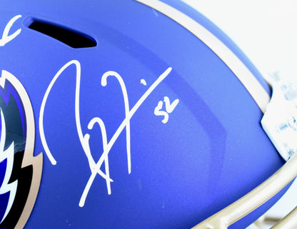Ray Lewis & Ed Reed Signed Baltimore Ravens 2024 Alternate Speed Helmet