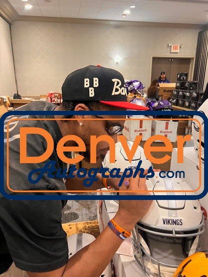 Justin Jefferson Signed Minnesota Vikings 2024 Alt SpeedFlex Helmet