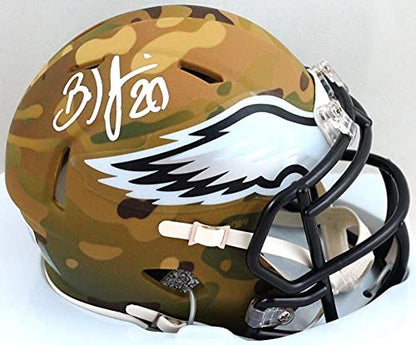 Brian Dawkins Autographed Philadelphia Eagles Camo Speed Mini Helmet