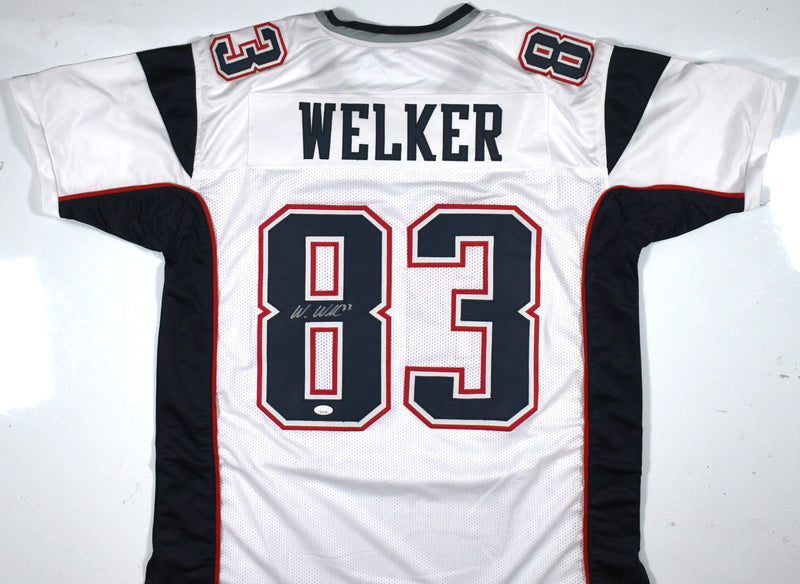 Wes Welker Autographed White Custom Jersey