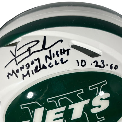 Vinny Testaverde New York Jets Signed Throwback Mini Helmet (Beckett BAS)
