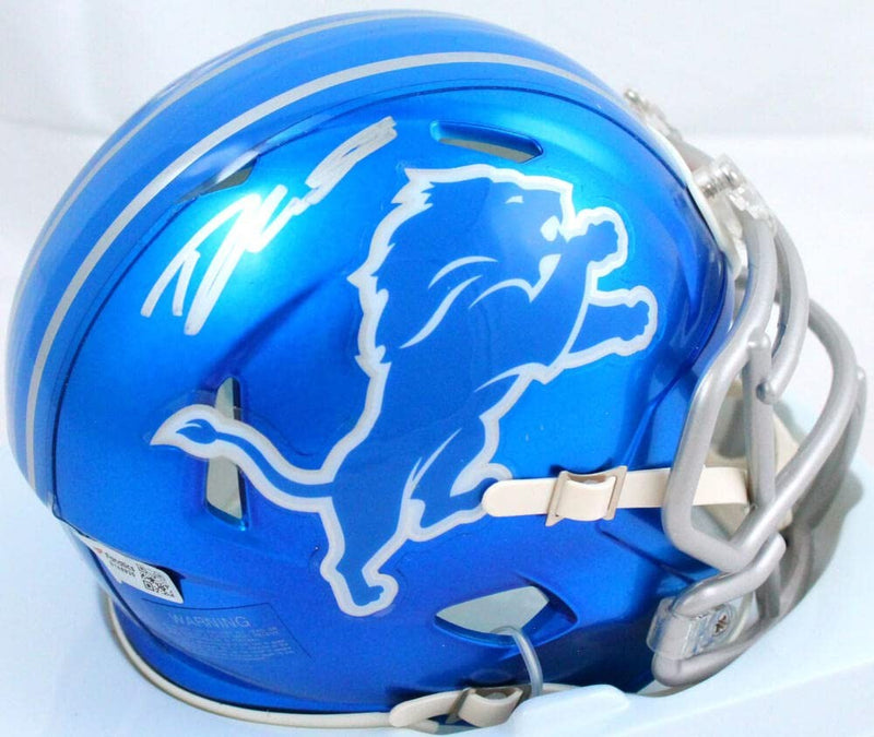 D'Andre Swift Signed Detroit Lions Flash Speed Mini Helmet
