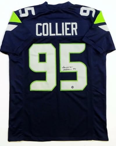 LJ Collier Autographed Blue Custom Jersey