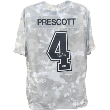 Dak Prescott Dallas Cowboys Autographed Nike Arctic Camo Jersey