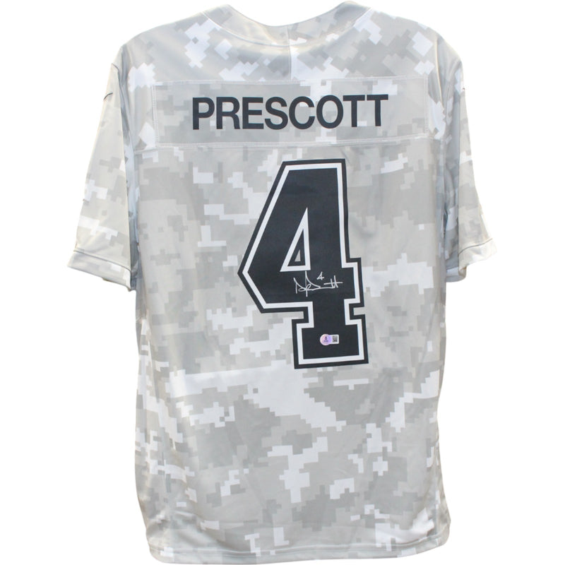 Dak Prescott Dallas Cowboys Autographed Nike Arctic Camo Jersey