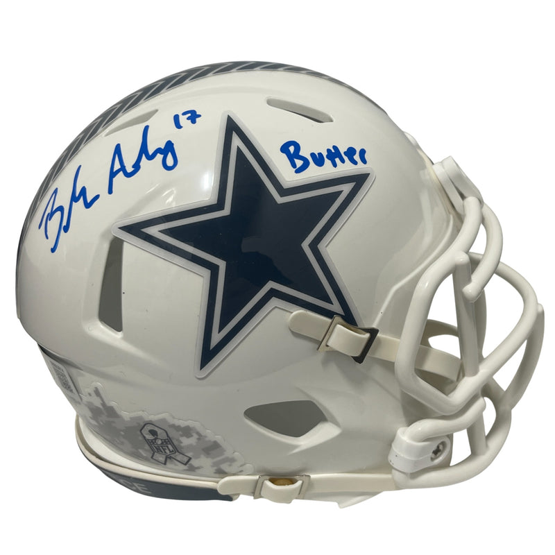 Brandon Aubrey Signed Dallas Cowboys 2024 Salute to Service Mini Helmet