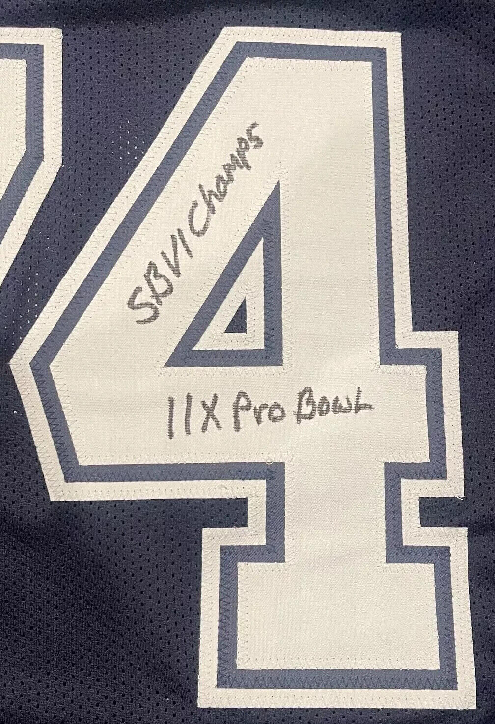Bob Lilly Signed Dallas Cowboys Navy Custom Jersey (4 Inscriptions) BAS