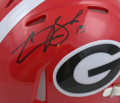 Carson Beck Signed Georgia Bulldogs Speed Mini Helmet