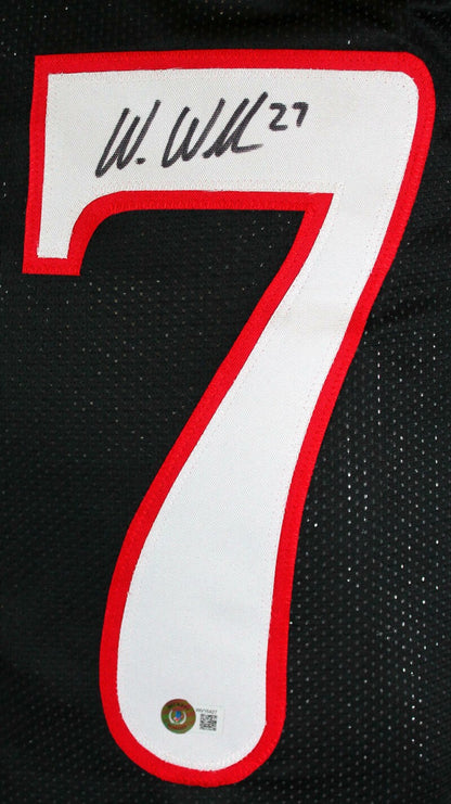 Wes Welker Autographed Black Custom Football Jersey
