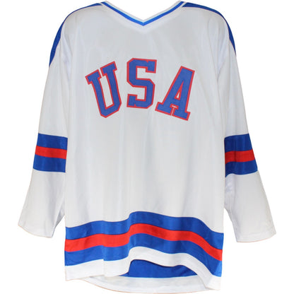 1980 USA "Miracle on Ice" Team Multi-Signed White Hockey Jersey (18 Sigs)
