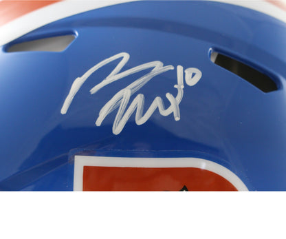 Bo Nix Autographed Denver Broncos Full Size Authentic Throwback Helmet