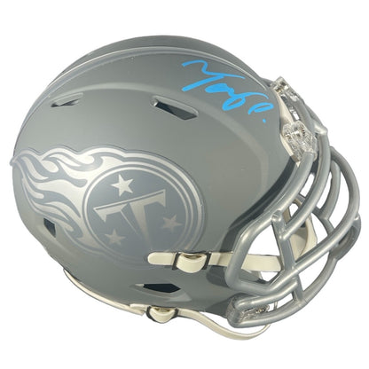 Tony Pollard Signed Tennessee Titans Slate Mini Helmet - Beckett COA
