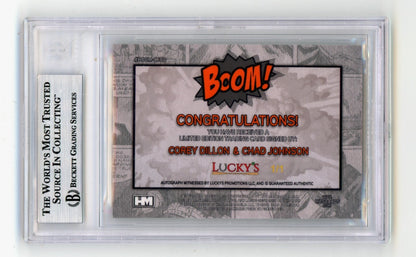 Corey Dillon & Chad Johnson Dual Signed 2024 BOOM Super Card 1/1 BGS