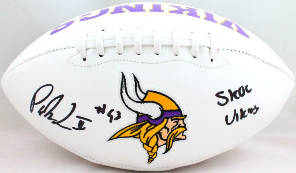 Patrick Jones Signed Minnesota Vikings Logo Football - Skol Inscription