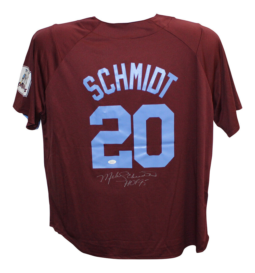 Mike Schmidt Philadelphia Phillies Signed Red Cooperstown Jersey HOF