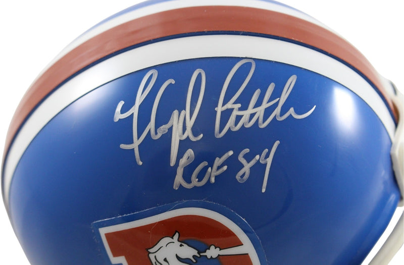 Floyd Little Denver Broncos Signed VSR4 Mini Helmet (ROF Inscription)